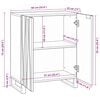 vidaXL Buffet Noyer 60 x 33,5 x 75 cm Bois de mangue massif