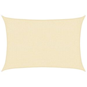 vidaXL Voile d'ombrage 160 g/m&sup2; Cr&egrave;me 2x3 m PEHD