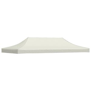 vidaXL Toit de tente de r&eacute;ception 3 x 6 m Cr&egrave;me