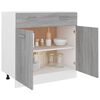 vidaXL Armoire de plancher à tiroir "Lyon" Sonoma gris 80x46x81,5 cm