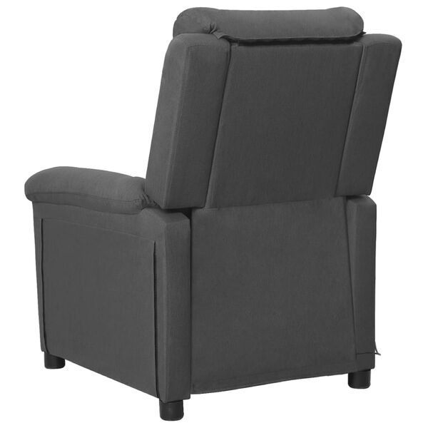 vidaXL Fauteuil de massage Gris fonc&eacute; Tissu