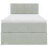 vidaXL Lit de Rangement avec matelas Gris clair 90 x 200 cm Velours
