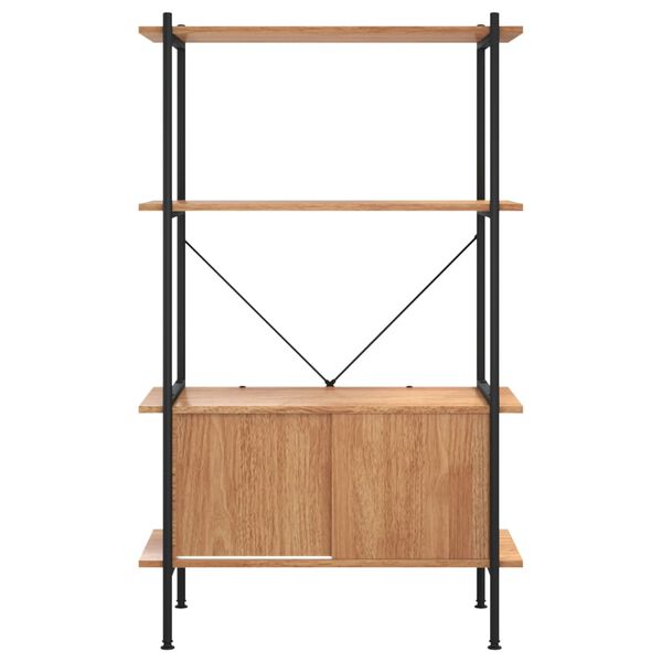 vidaXL &Eacute;tag&egrave;re &agrave; 4 niveaux armoire 80x40x130cm Acier bois d'ing&eacute;nierie