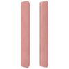 vidaXL Tête de lit avec oreilles Rose 203x16x118/128 cm Velours