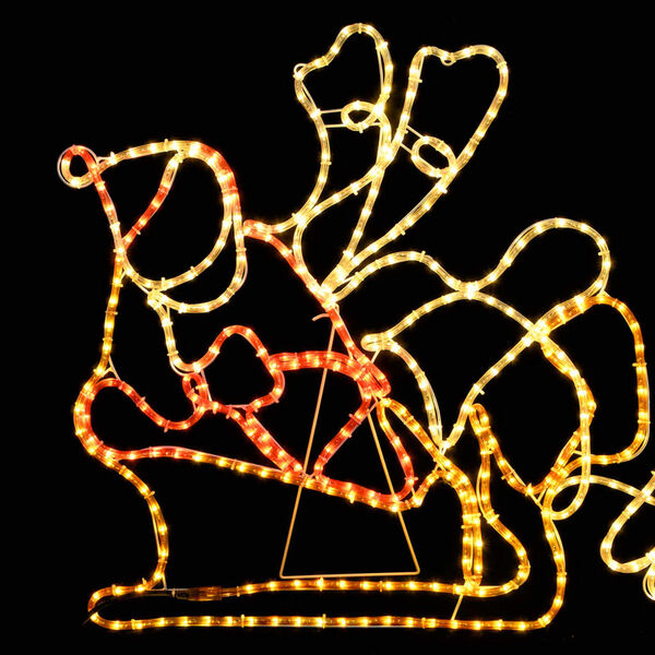 vidaXL Cordon lumineux de No&euml;l 6 Rennes XXL et tra&icirc;neau 2160 LED 7 m