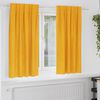 vidaXL Rideaux occultants 2 pcs Jaune moutarde 140 x 175 cm Velours