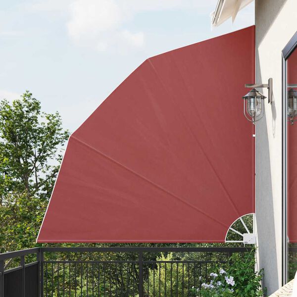 vidaXL Auvent lat&eacute;ral pliable de balcon Terre cuite 210 x 210 cm