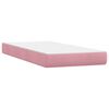 vidaXL Sommier &agrave; lattes de lit avec matelas rose 90x210 cm velours