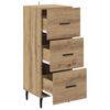 vidaXL Buffet ch&ecirc;ne artisanal 34 x 34,5 x 90 cm Bois d'ing&eacute;nierie