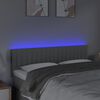 vidaXL T&ecirc;te de lit &agrave; LED Gris clair 144x5x78/88 cm Tissu
