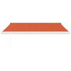 vidaXL Auvent r&eacute;tractable orange et marron 3,5x2,5m tissu et aluminium