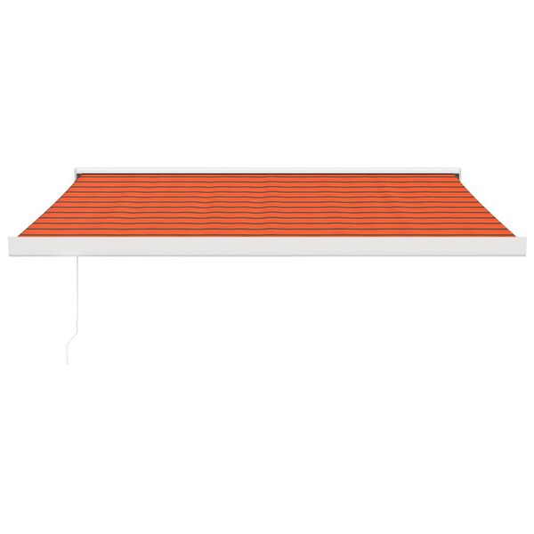 vidaXL Auvent r&eacute;tractable orange et marron 3,5x2,5m tissu et aluminium
