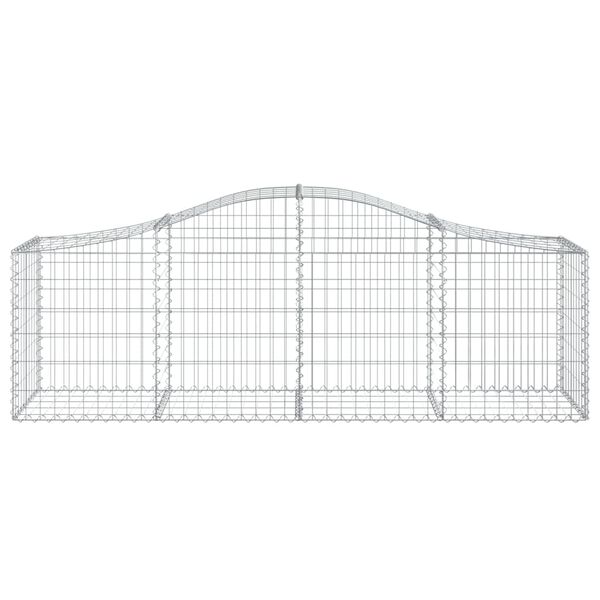 vidaXL Paniers &agrave; gabions arqu&eacute;s 50 pcs 200x50x60/80 cm fer galvanis&eacute;