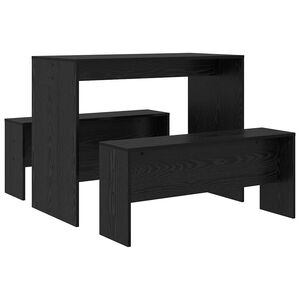 vidaXL | Ensemble de salle &agrave; manger | 2 pcs Ch&ecirc;ne noir Bois d'ing&eacute;nierie