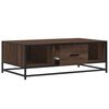 vidaXL Table basse ch&ecirc;ne marron 100x57x35cm bois d'ing&eacute;nierie et m&eacute;tal