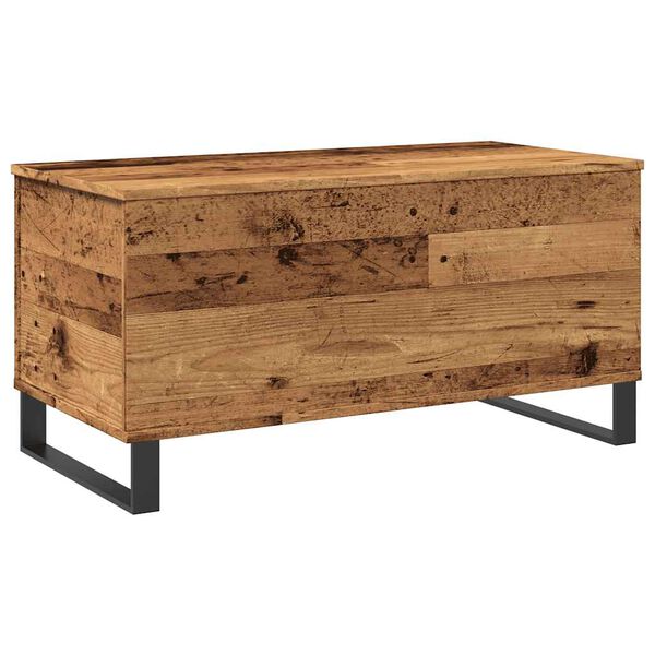 vidaXL Table basse vieux bois 90x44,5x45 cm bois d'ing&eacute;nierie