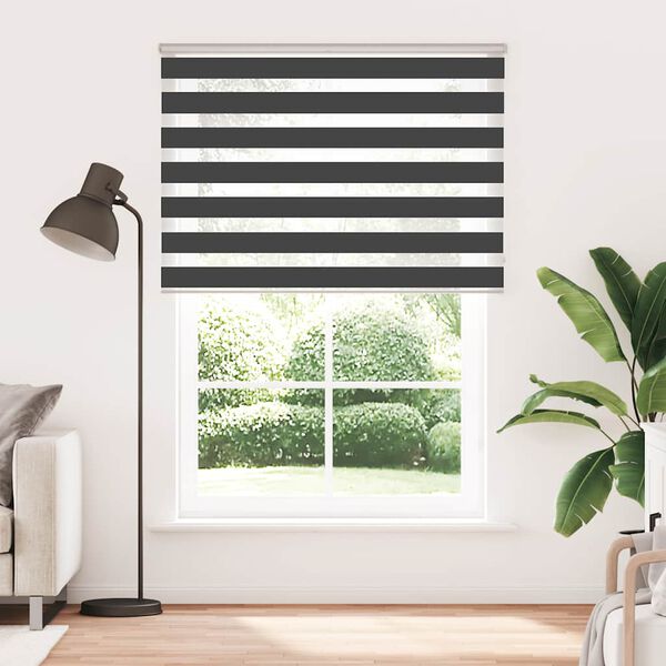 vidaXL Store z&egrave;bre noir 155x230 cm largeur du tissu 150,9 cm polyester