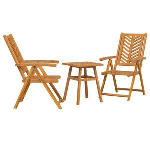 vidaXL Ensemble de salle &agrave; manger pour jardin 3 pcs Marron