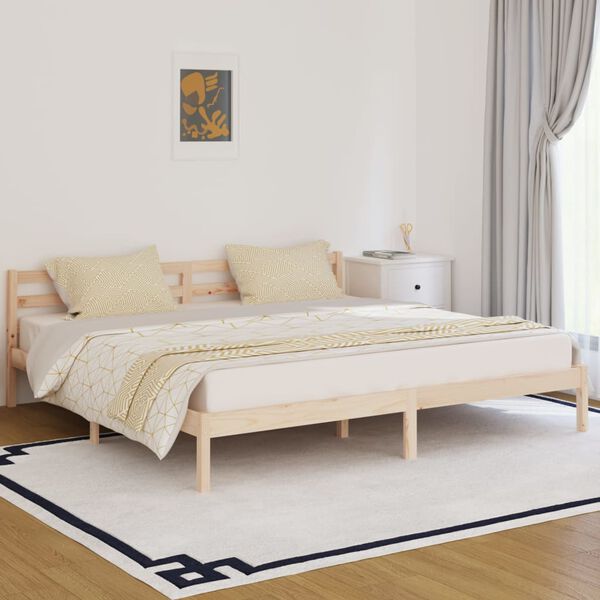 vidaXL Cadre de lit sans matelas bois massif de pin 200x200 cm