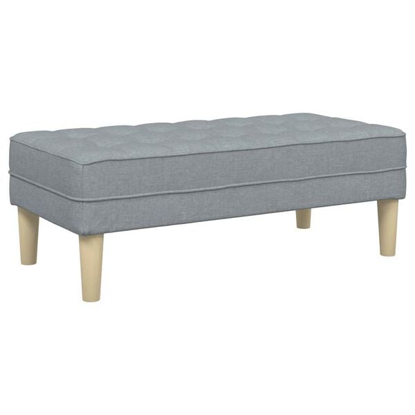 vidaXL banc Gris clair 113 x 57 x 39 cm tissu