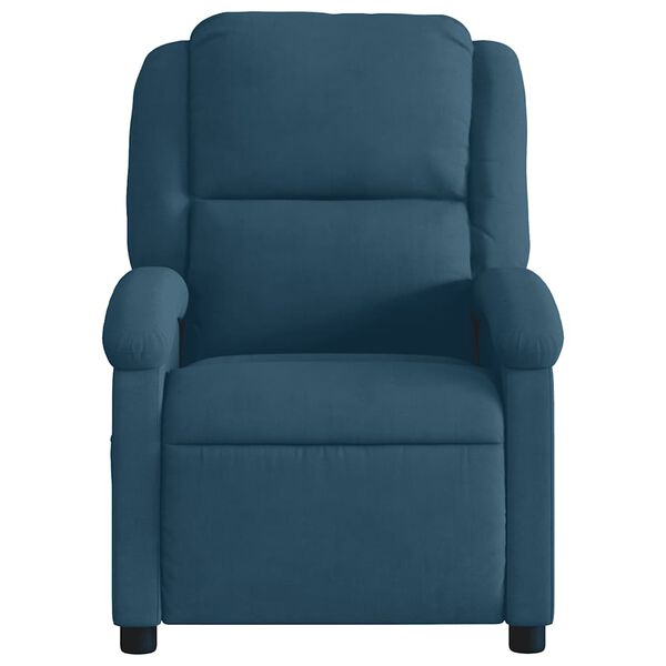 vidaXL Fauteuil inclinable bleu velours