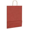 vidaXL Sacs en papier 250 pcs avec poign&eacute;es rouge 32x12x42 cm