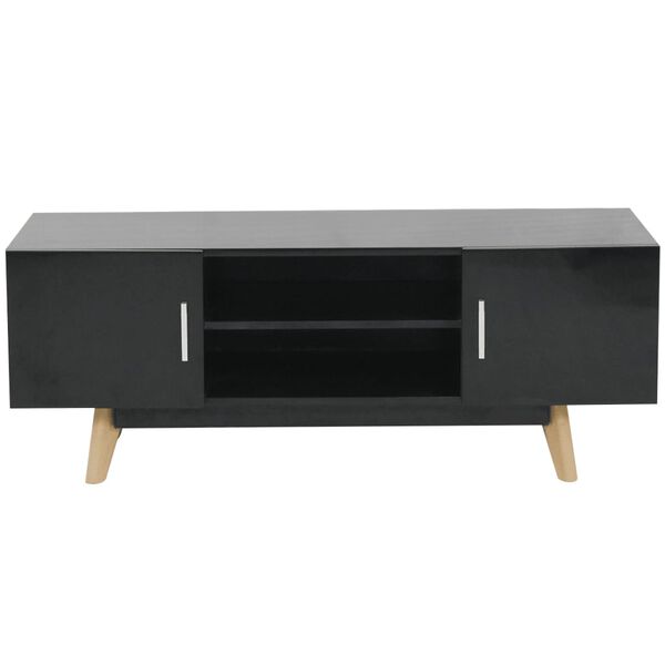vidaXL Meuble TV 120x40x46 cm noir brillant MDF