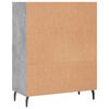 vidaXL Armoire &agrave; &eacute;tag&egrave;res gris b&eacute;ton 69,5x32,5x90 cm bois d'ing&eacute;nierie