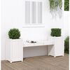 vidaXL Banc avec jardini&egrave;res blanc 180x36x63 cm bois massif de pin