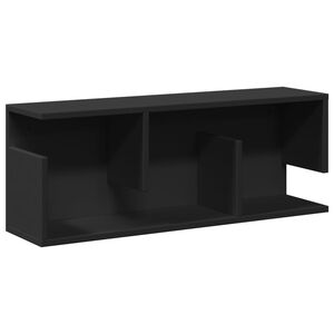 vidaXL Armoire murale 80x20x30 cm noir bois d'ing&eacute;nierie