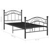 vidaXL Cadre de lit sans matelas noir métal 90x200 cm