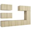 vidaXL Ensemble de meuble TV 6 pcs Ch&ecirc;ne sonoma Bois d'ing&eacute;nierie