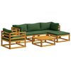 vidaXL Ensemble de Canap&eacute;s 6 pc Naturel Bois d'Acacia Massif