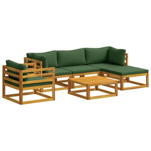 vidaXL Ensemble de Canap&eacute;s 6 pc Naturel Bois d'Acacia Massif