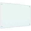 vidaXL Dosseret de cuisine Blanc 90x60 cm Verre tremp&eacute;
