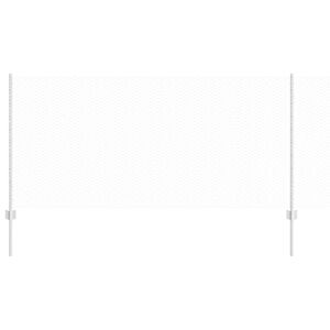 vidaXL Cl&ocirc;ture hexagonale avec poteau 10 x 1 m Acier galvanis&eacute; Argent&eacute;