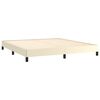 vidaXL Sommier &agrave; lattes de lit avec matelas Cr&egrave;me 180x200cm Similicuir