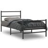vidaXL Cadre de lit métal sans matelas avec pied de lit noir 107x203cm