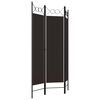 vidaXL Cloison de séparation 3 panneaux Marron 120x180 cm