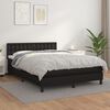 vidaXL Sommier &agrave; lattes de lit avec matelas Noir 140x190 cm Similicuir