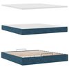 VidaXL Cadre de lit ottoman avec matelas bleu fonc&eacute; 180x200 cm velours