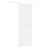 vidaXL Porte coulissante 78 x 211 cm Bois d'ing&eacute;nierie Blanc