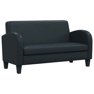 vidaXL Canap&eacute; &agrave; 2 places Cuir synth&eacute;tique Noir