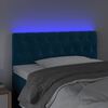 vidaXL T&ecirc;te de lit &agrave; LED Bleu fonc&eacute; 90x7x78/88 cm Velours