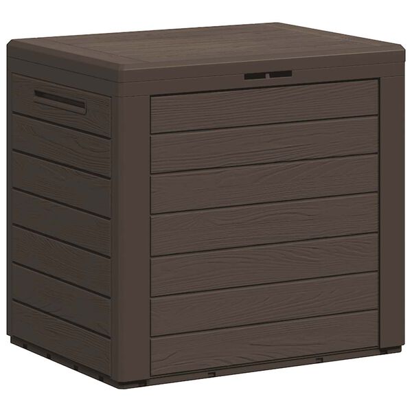 vidaXL Boîte de stockage de jardin Marron 58,5x46x55 cm Polypropylène