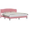 vidaXL Cadre de lit avec t&ecirc;te de lit Rose 180 x 200 cm Velours