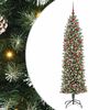 vidaXL Arbre de No&euml;l artificiel slim Vert et blanc 180 cm