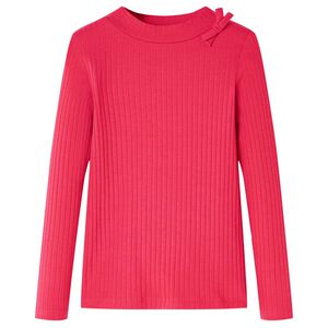 vidaXL T-shirt enfants &agrave; manches longues rose vif 104
