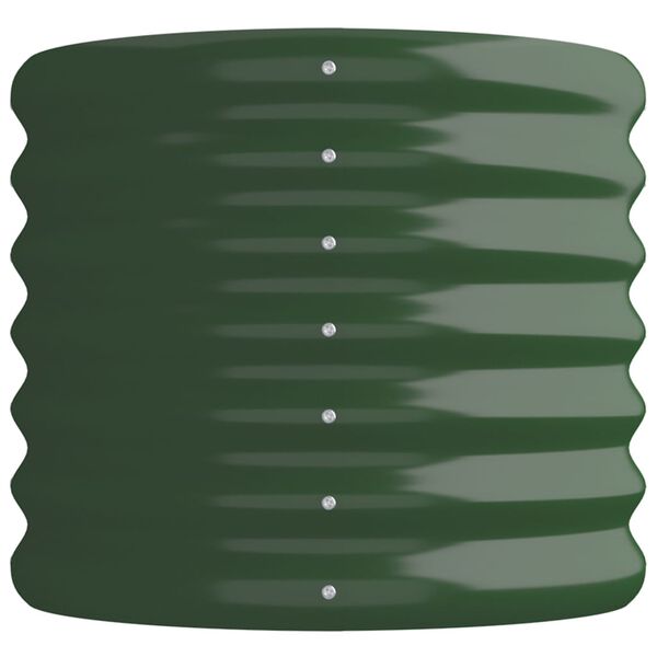 vidaXL Lit surélevé de jardin Acier galvanisé 114x40x36 cm Vert