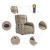 vidaXL Fauteuil de massage inclinable &eacute;lectrique cappuccino similicuir